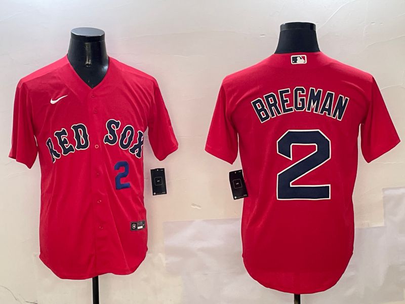 Men Boston Red Sox #2 Bregman Red Game 2025 Nike MLB Jersey style 4->toronto blue jays->MLB Jersey